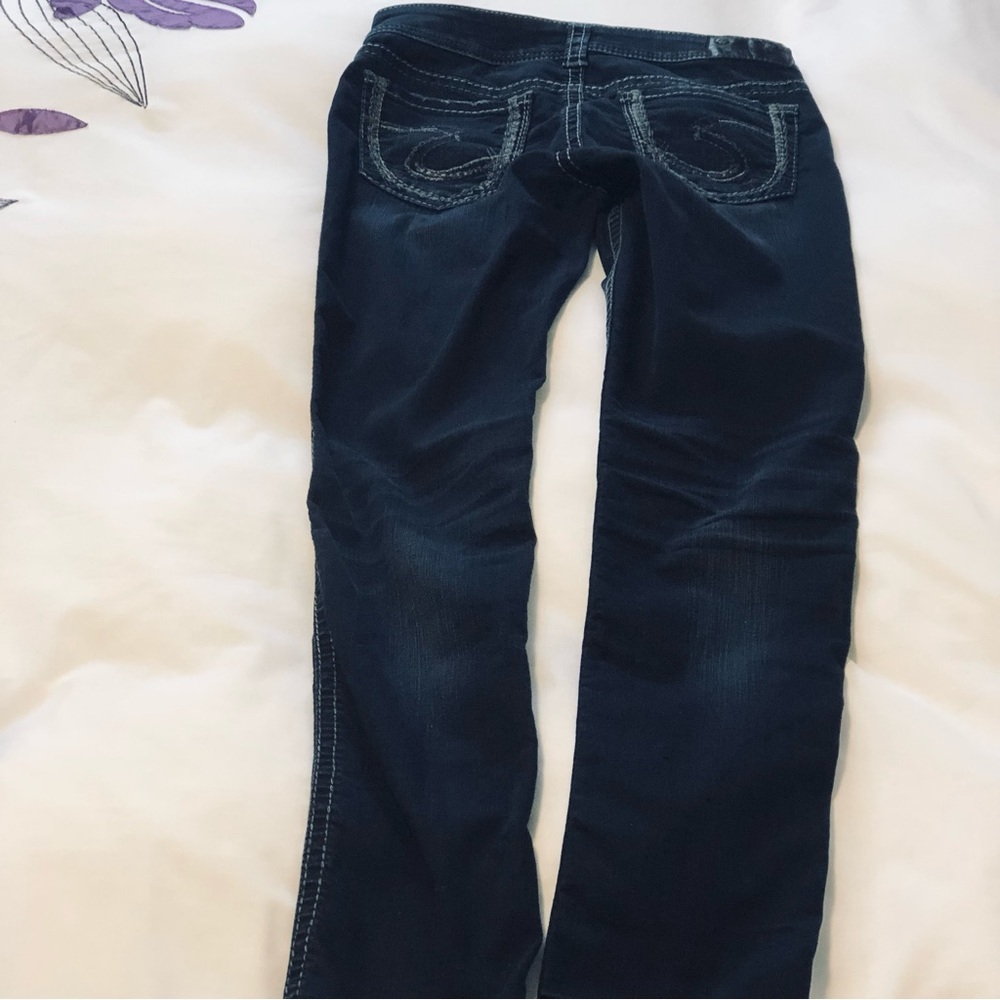 Silver Suki Mid Skinny 27/31 Dark Wash Indigo - Picture 12 of 15